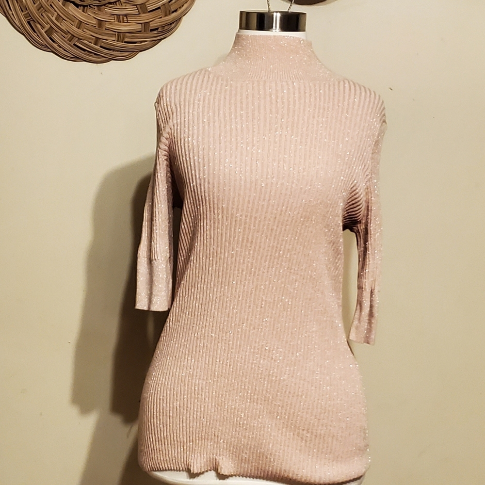 Glitter Mock neck top